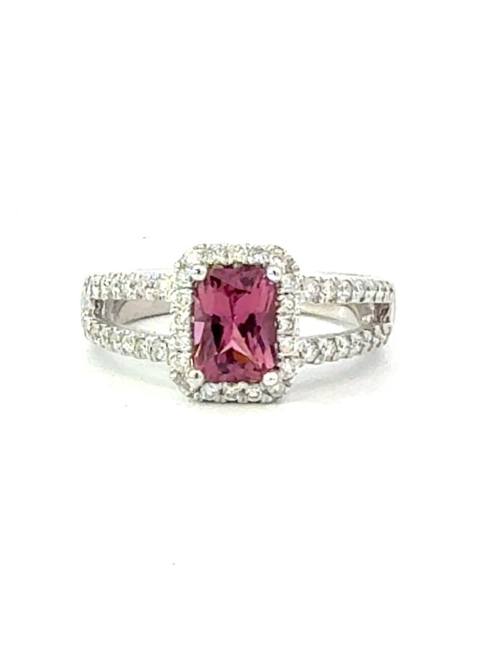 Natural Tourmaline Diamond Ring Size 6.5 14k Gold 1.36 TCW Certified 411593